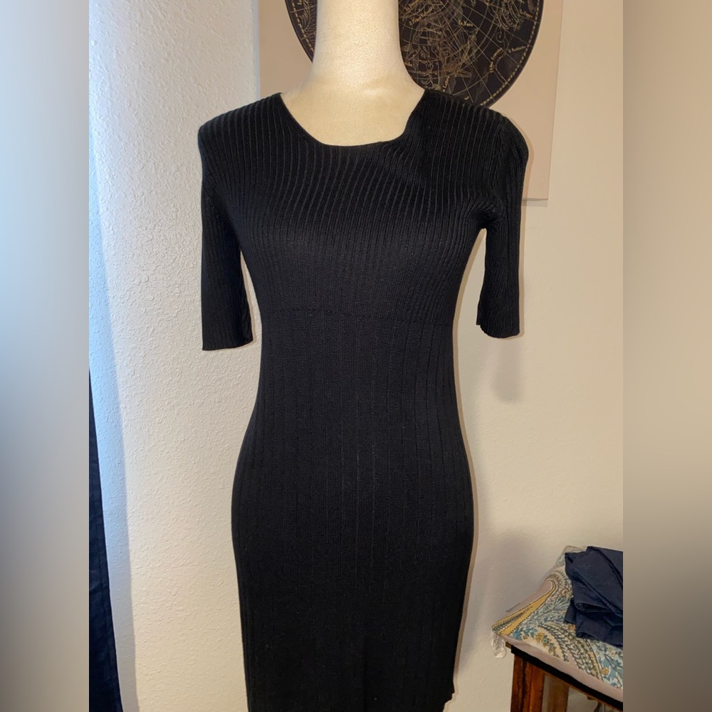 Vintage Ribbed Sweater Dress